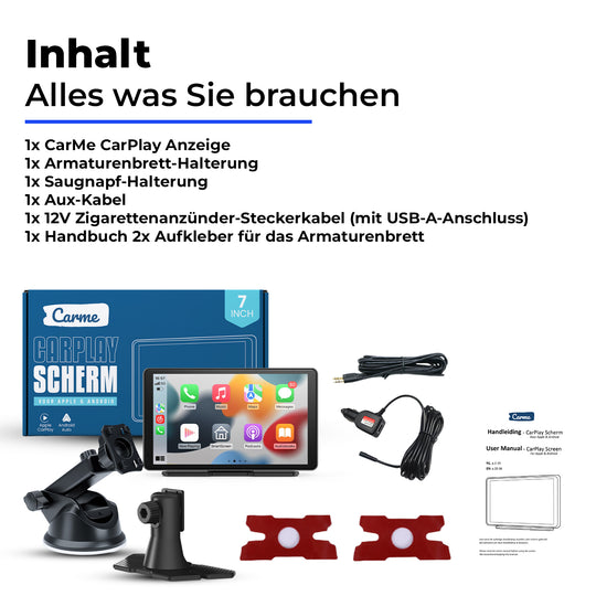 CarMe CarPlay Scherm, Package Contains