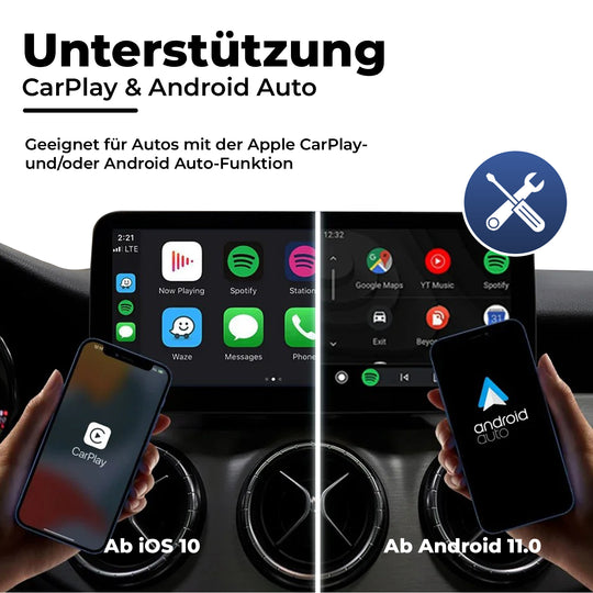 Works with CarPlay and Android Auto